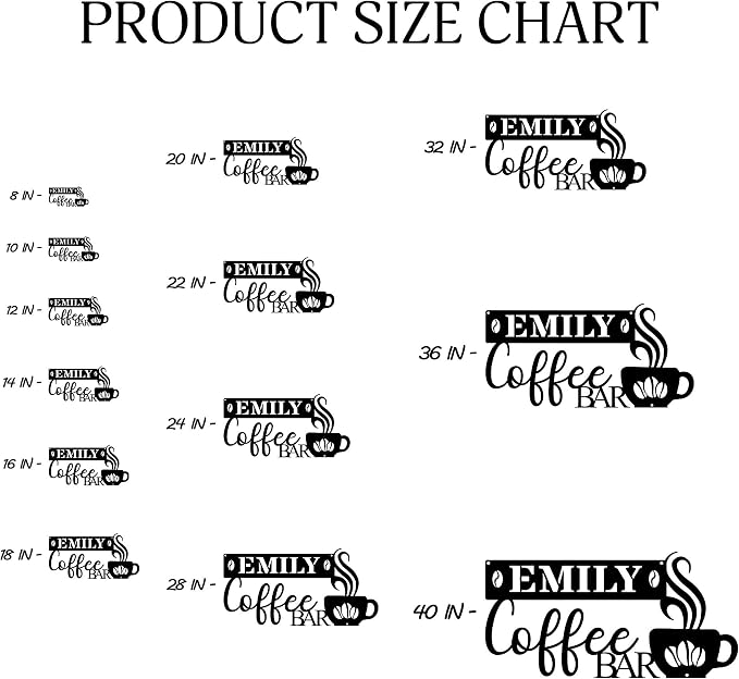 Personalized Coffee Bar Metal Wall Art - Image 6
