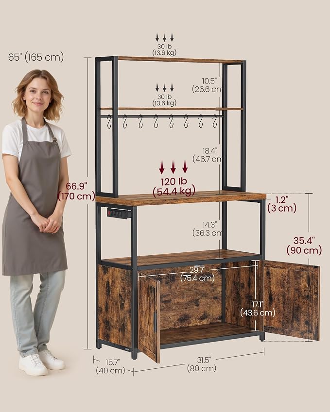VASAGLE Kitchen Bakers Rack - Image 3