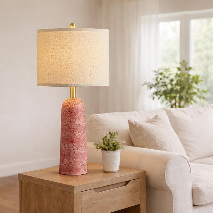 BOBOMOMO 27.25" Modern Table Lamp Set of 2, Lamps - Image 4
