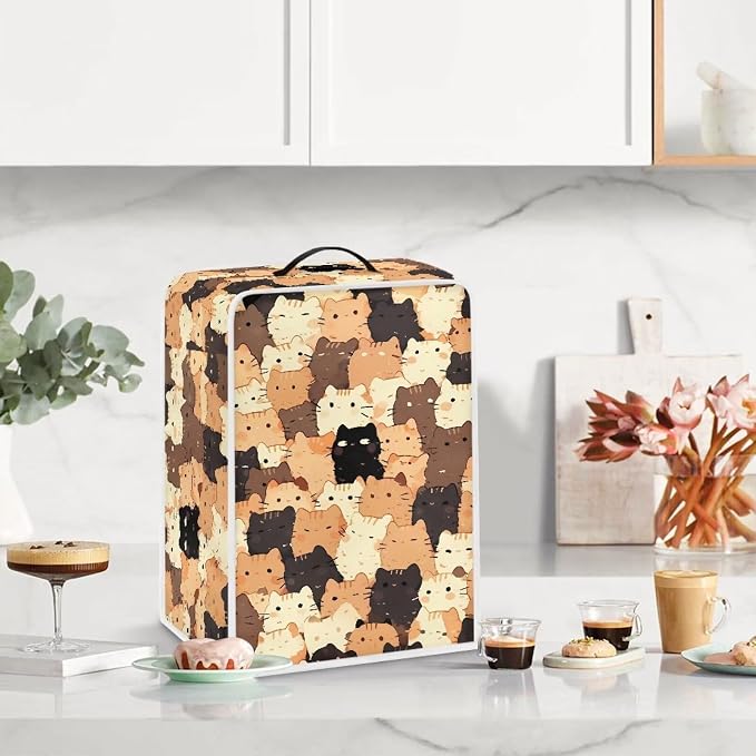 Cat Coffee Maker Dust Cover Small Kitchen Appliance Cover Compatible Most - Image 3