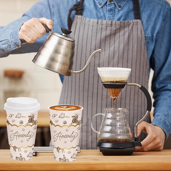 JarThenaAMCS 50 Pcs Western Cowboy Coffee Cups - Image 5