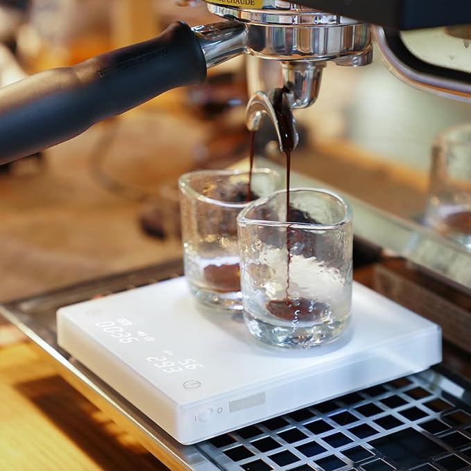 TIMEMORE Coffee Scale Basic 2.0 Electronic Espresso White Scale - Image 3