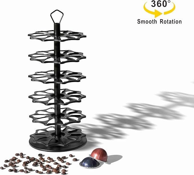 FlagShip 6 Tier Coffee Pod Holder Vertuo Carousel Stand Storage - Image 3