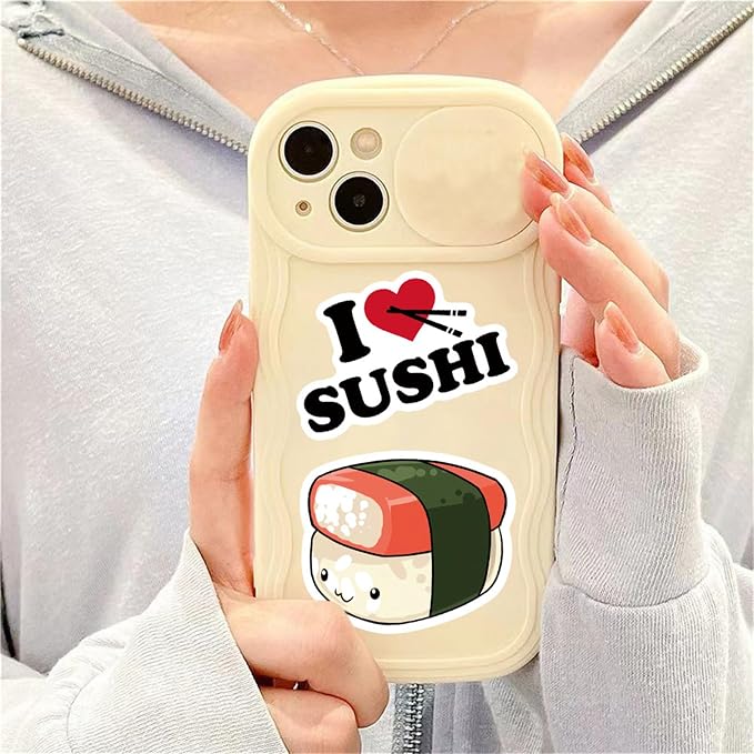 50pcs Cute Sushi Stickers for Kids, Kawaii Food Stickers for Water Bottle - Image 6