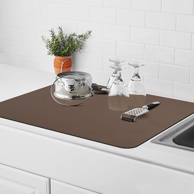 Dish Drying Mat, Absorbent Coffee Bar Mat - Image 4