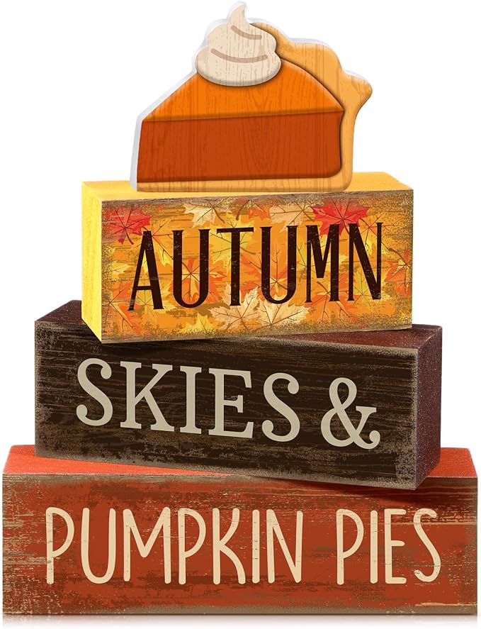 Lineshading 4 Pcs Fall Coffee Table Decor Fall Decoration by Lineshading