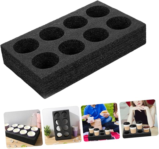 MAGICLULU 2pcs Milk Tea Cup Holder Foam Takeout Tray Efficient Beverage - Image 9