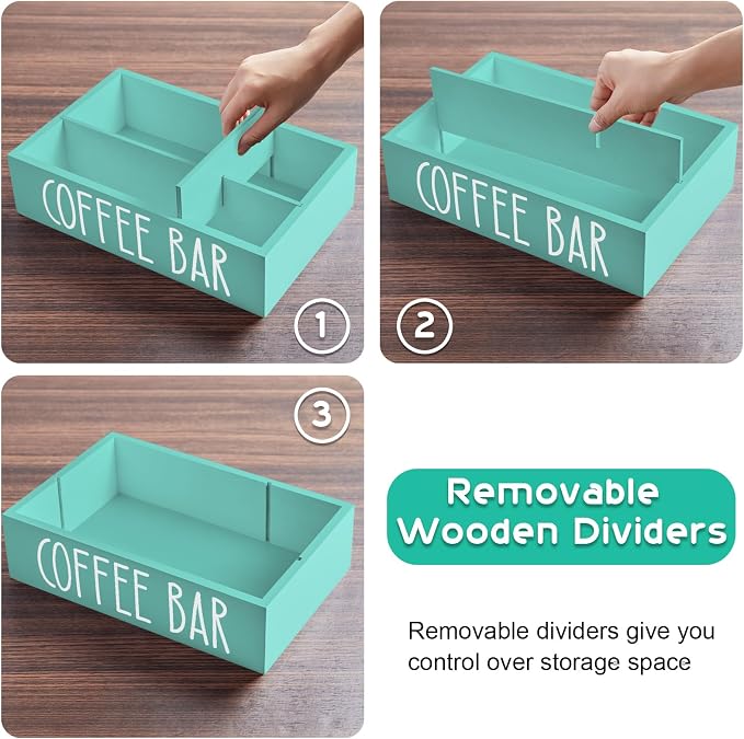ALELION Turquoise Coffee Station Organizer - Image 6