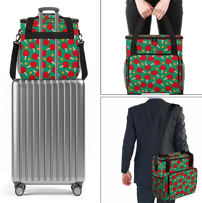 Table Tennis Pattern Coffee Maker Travel Bag, Table Tennis Pattern Large - Image 7