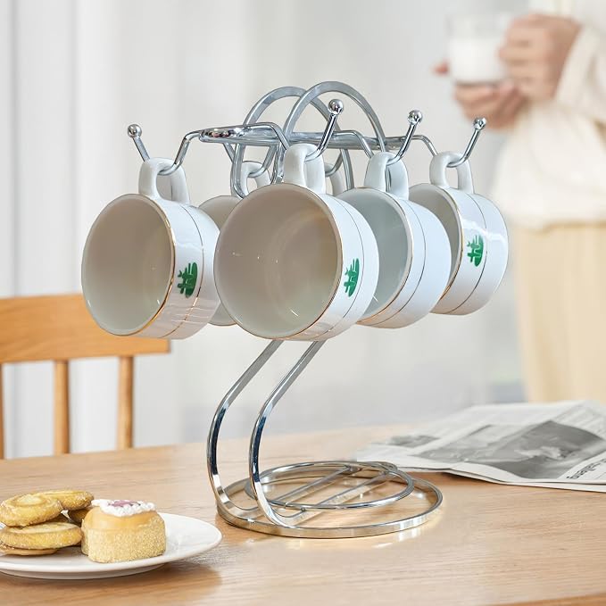 Coffee Mug Holder Metal, Mug TeaCups Holders Countertop, Coffee Mug Tea Cup - Image 9