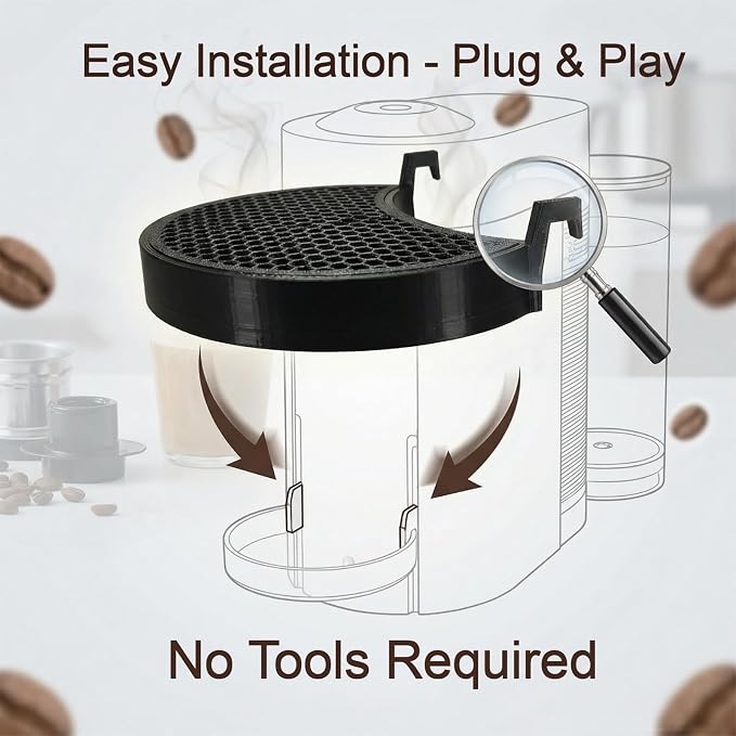 Drip Tray Replacement for Nespresso Vertuo Plus, One-Piece Molded Coffee Drip - Image 6