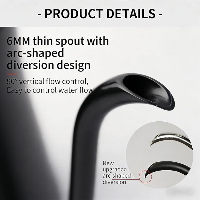 Pour Over Coffee Kettle – 304 Stainless Steel Gooseneck Kettle - Image 6