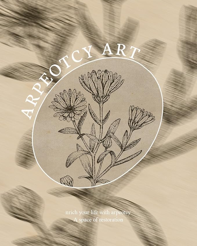 ARPEOTCY Gold Framed Canvas Art Prints, Botanical Wildflower Art Painting - Image 5
