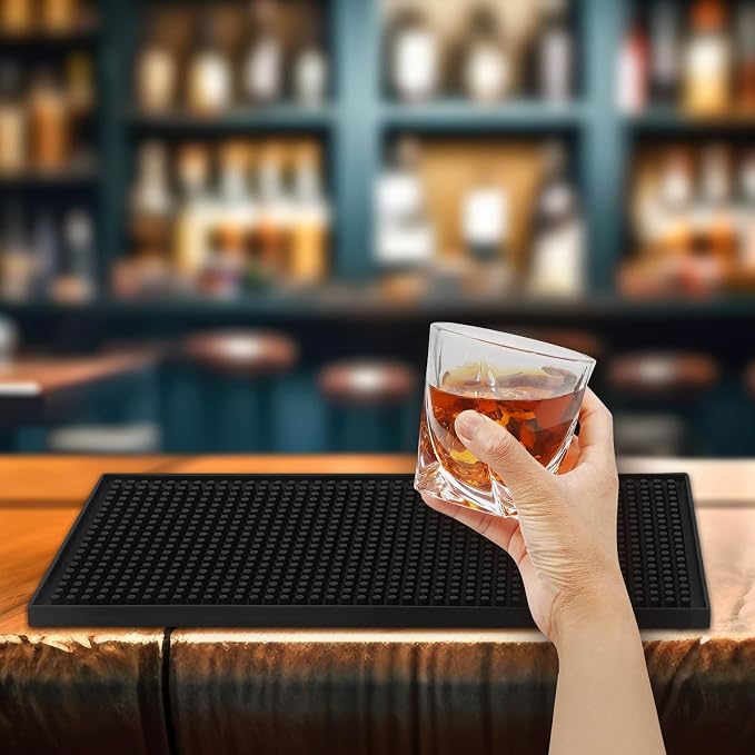 BARsics 12"x6" PVC Bar Service Mat, Non-Slip Petite Cocktail and Coffee Service - Image 5