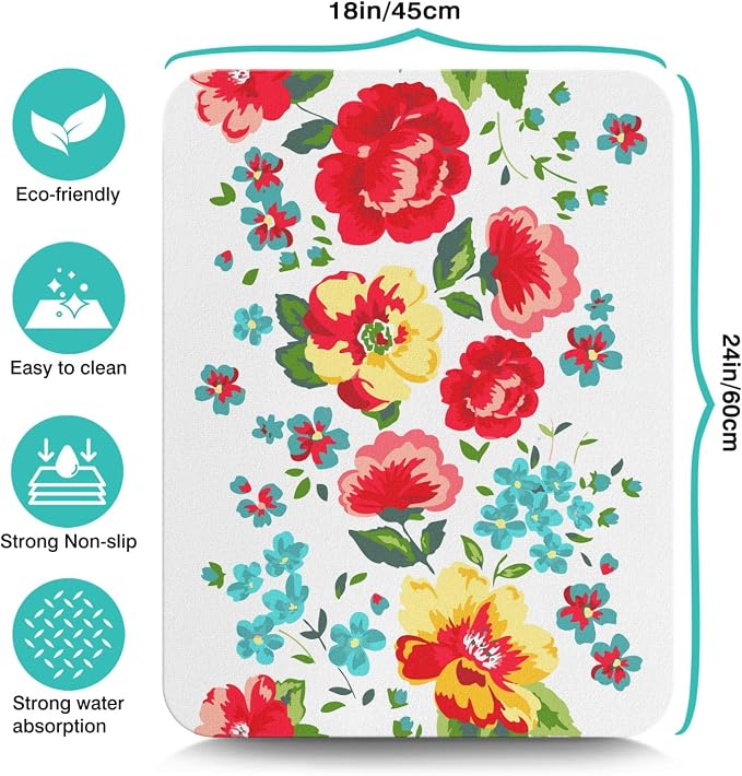 Coffee Bar Mat Accessories for Countertop Absorbent Hide Stain Rubber Backed - Image 5