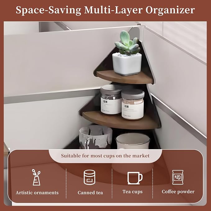 Coffee Mug Organizer Corner, Corner Coffee Mug Holder, Cup Organizer - Image 2