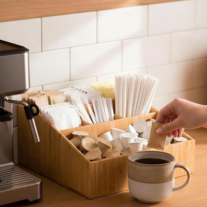 Restaurantware-11.75 x 5.5 Inch Coffee Condiment Organizer, 1 Square Creamer - Image 5