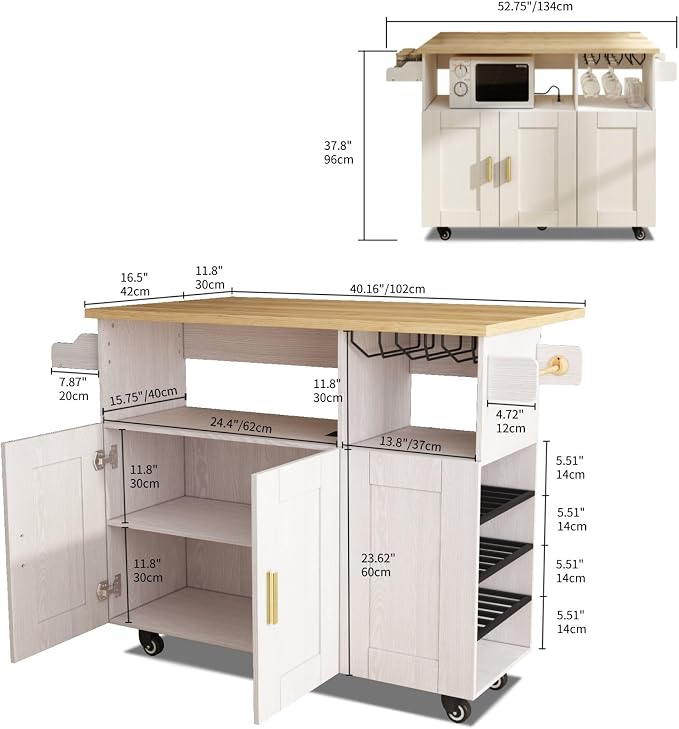 ASTRONAPE Kitchen Island Cart - Image 3