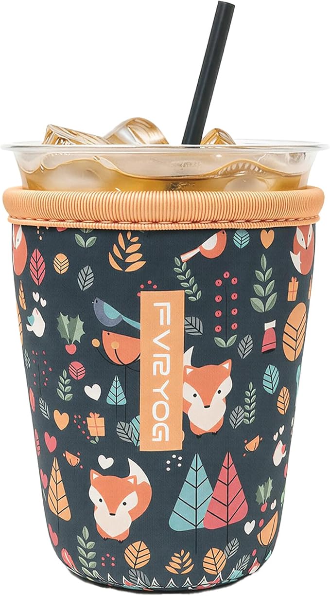 Reusable Insulated Neoprene Iced Coffee Sleeves by Fvryog