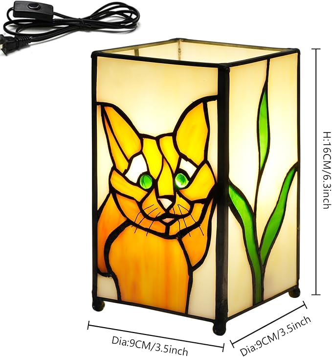 Halloween Tiffany Lamp Stained Glass lamp Small Bedside Table Lamps - Image 2