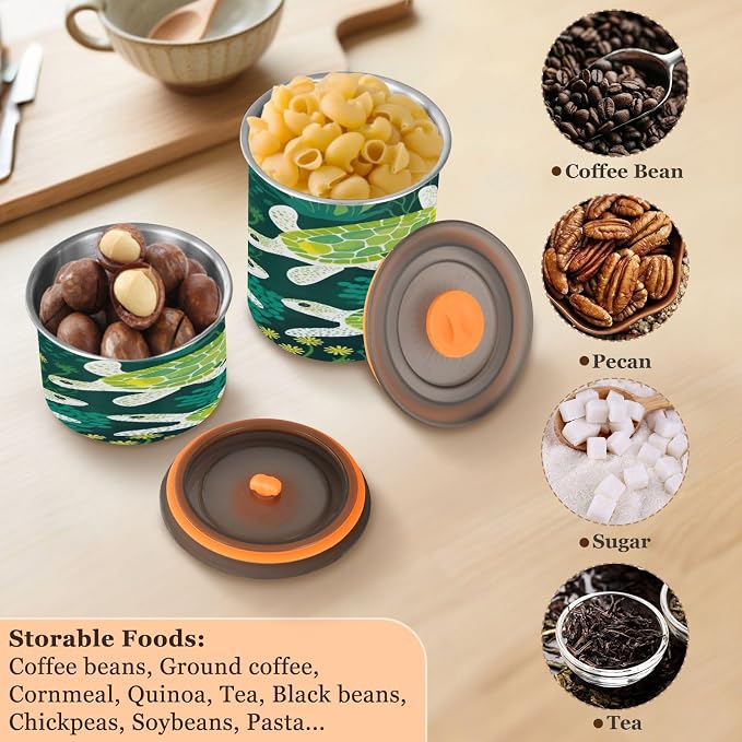 Green Tortoise Coffee Canister - Image 6
