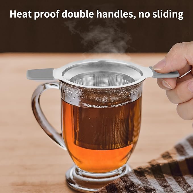 Ohtomber Tea Infuser Strainers, Stainless Steel Loose Leaf Tea Strainer Stepper - Image 5