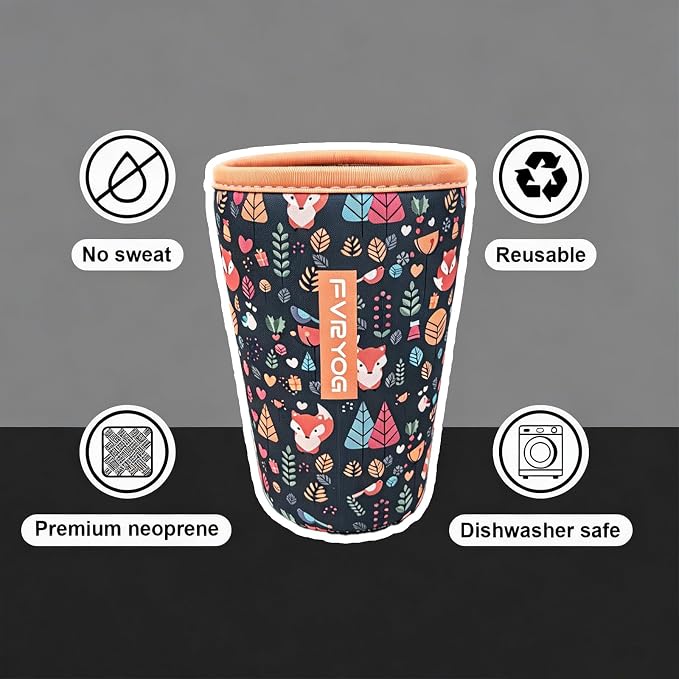 Reusable Insulated Neoprene Iced Coffee Sleeves - Image 2