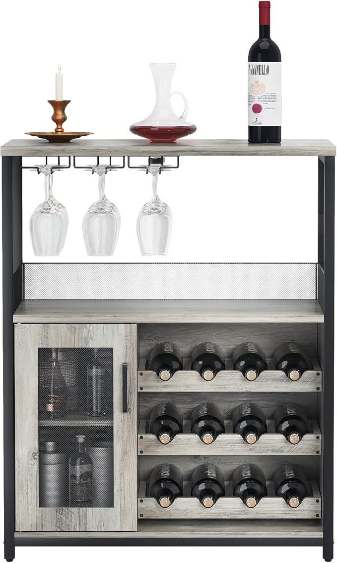 IDEALHOUSE 3-Tier Wine Bar Cabinet - Image 8