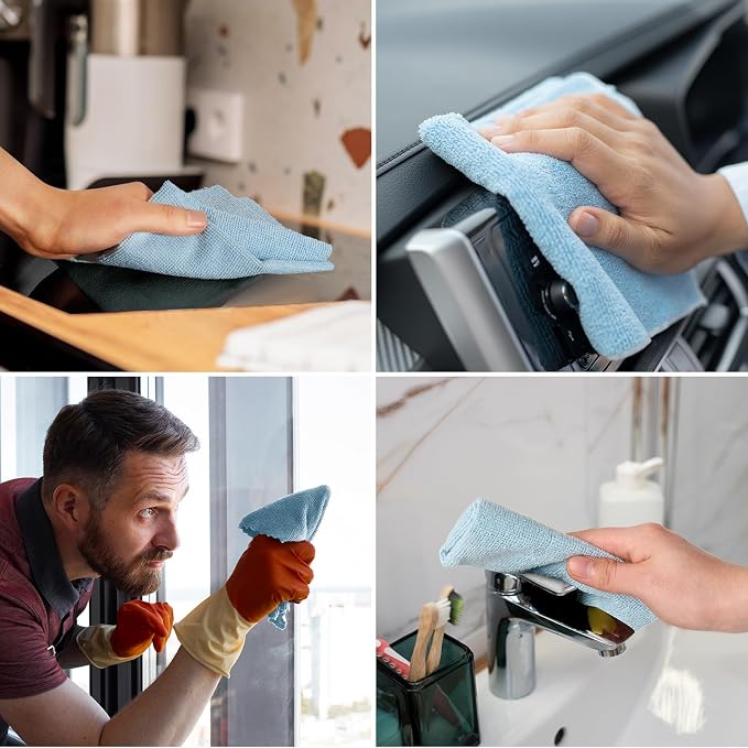 HONOVA Microfiber Cleaning Cloth Roll 45 Pack, Tear Away Microfiber Towels Roll - Image 7