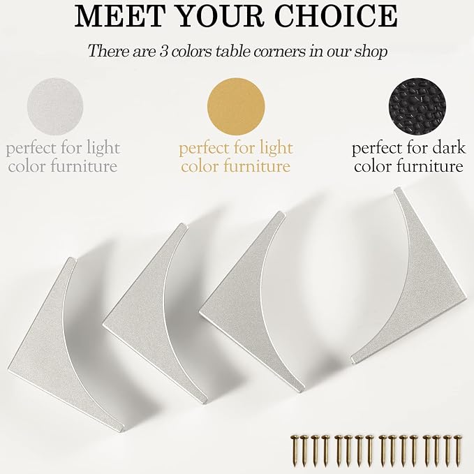 Metal Corner Guard for Furniture Decorative Table Corner Protectors 2.56'' Box - Image 7