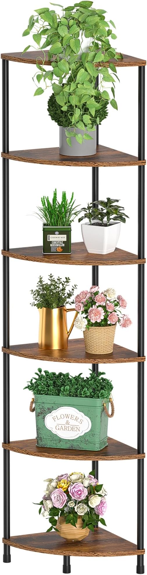 Corner Plant Stand Shelf, 6 Tier Tall Shelf - Image 9