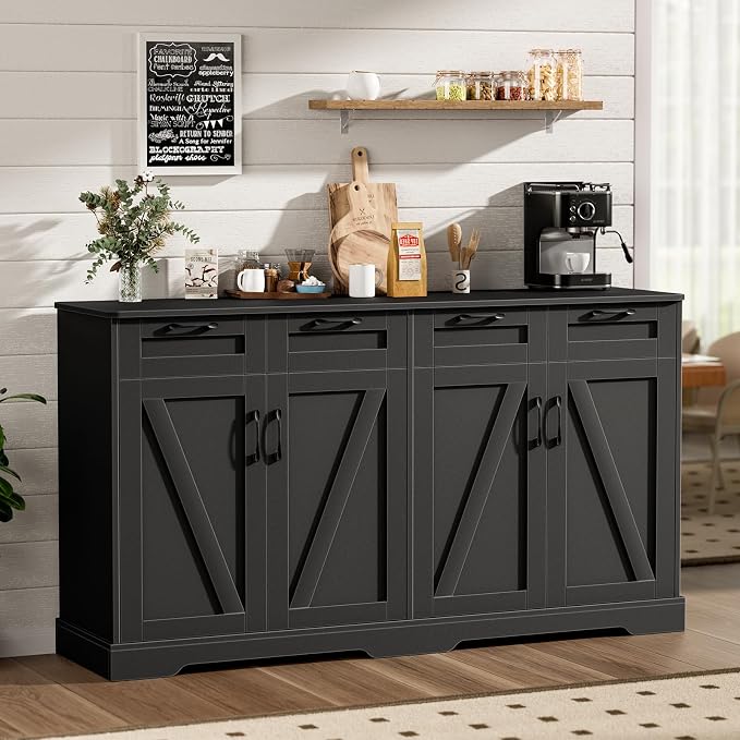 60" Farmhouse Buffet Cabinet - Image 9