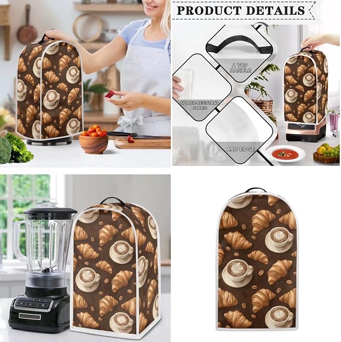 doginthehole Coffee Croissant Blender Cover Toaster Covers 2Pcs Small Appliance - Image 3