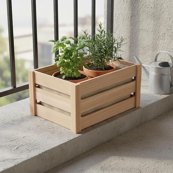 Wooden Storage Crate Multi Use Plant Holder Crate Sturdy Nesting Wooden Crates - Image 6
