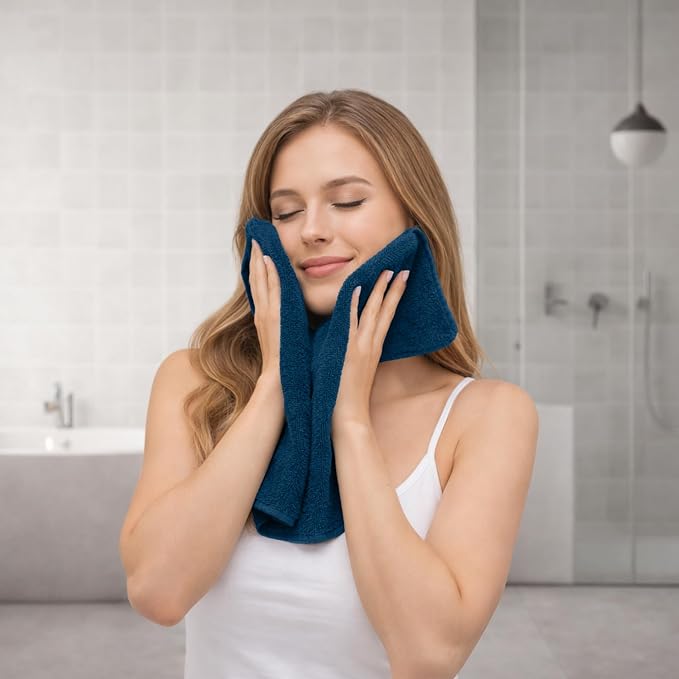RIVERSIDE 3-Piece Towel Set, 1 Bath Towel, 1 Hand Towel, 1 Washcloth, 550 GSM - Image 4