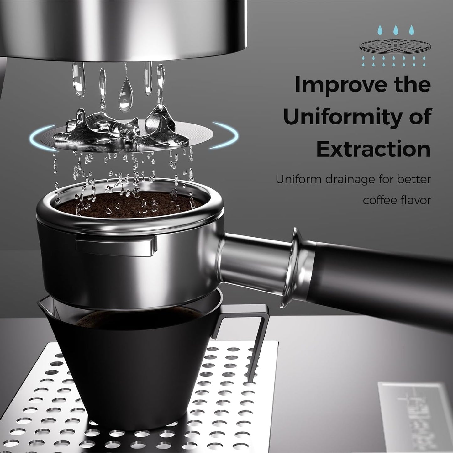 MHW-3BOMBER 54mm Espresso Puck Screen - 0.2mm Ultra Thin Espresso Puck - Metal Reusable Coffee Filter for Portafilter Basket 54mm - Puck Screen with Titanium Coating FG7047B-OS