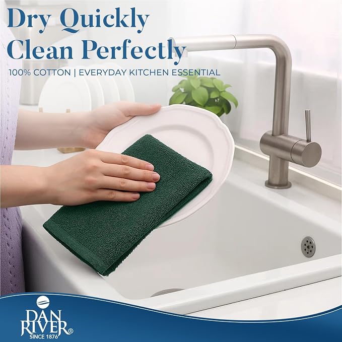 DAN RIVER Kitchen Bar Mops, 16 by 19 Inches, 100% Cotton Super Absorbent - Image 4