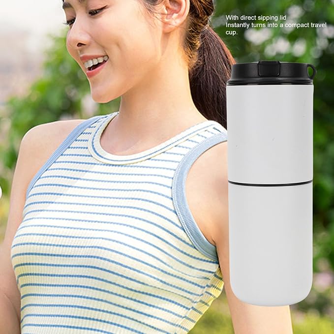 Portable Coffee Maker Machine, 350ml Travel All in One Coffee Bean Grinder and - Image 3