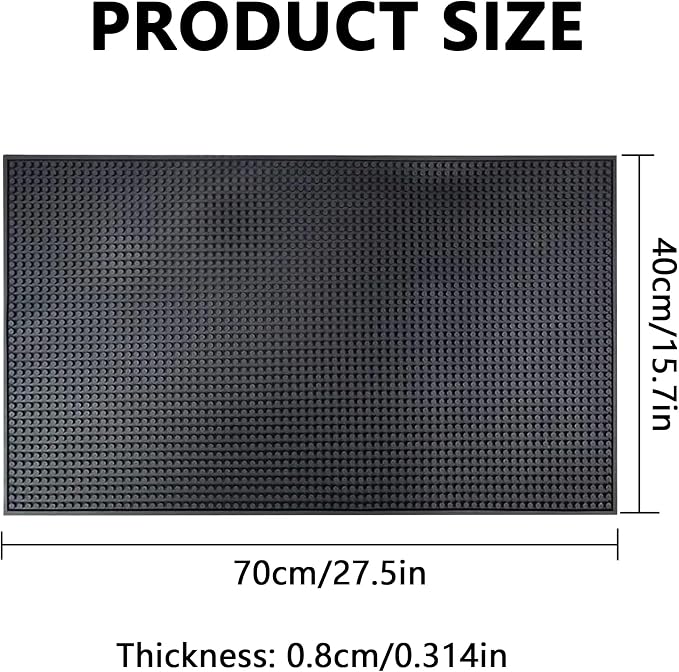 Silicone Coffee Bar Mats:Glasses Dish Drying Mat, Non Slip Service Mat - Image 3