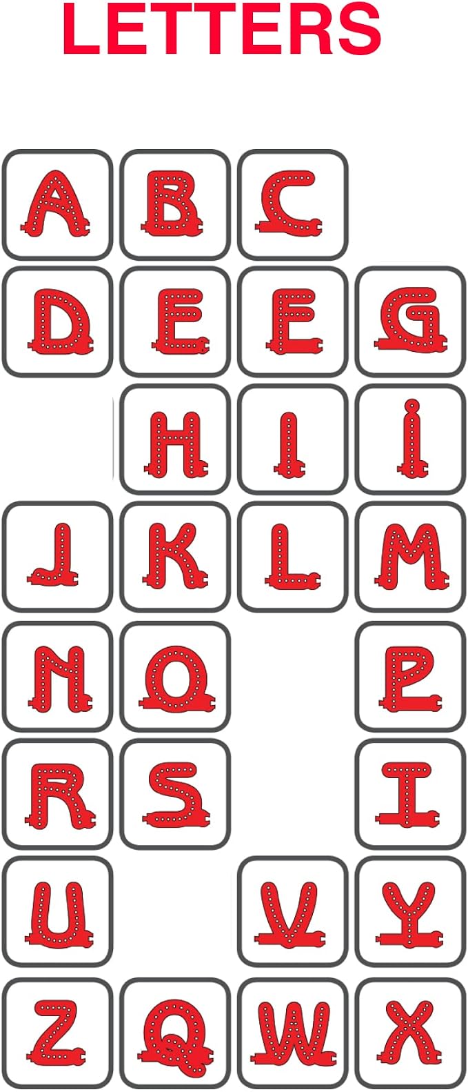 M&T Displays LED Marquee Letter Lights Modular Red Light Up Alphabet Initial B - Image 3