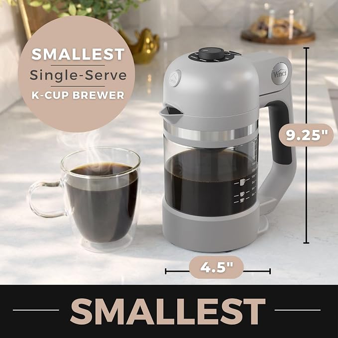 VINCI Micro Café Smallest Single-Serve Glass Coffee Brewer | Compatible - Image 2