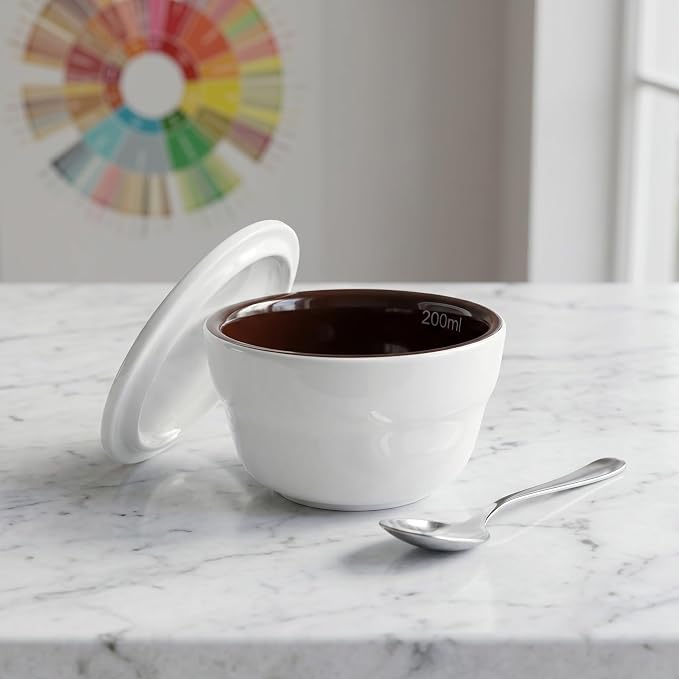 ibasenice 2 Set Ceramic Coffee Tasting Bowl, 200ml/6.8oz Small Bowls - Image 4