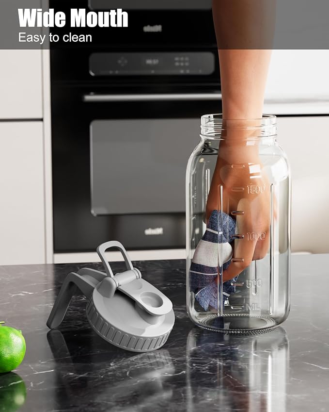 OneDream 64oz Mason Jar Pitcher, Airtight & Leakproof Glass Pitcher - Image 5