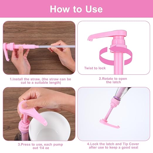 16 Pcs Coffee Syrup Pump with 16 Pcs Tubes, Flavorings, Reusable Syrup Pump - Image 5
