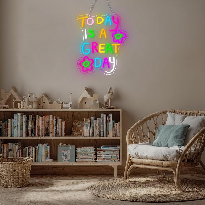Classroom Neon Lights Today is a Great Day Neon Sign - Image 8