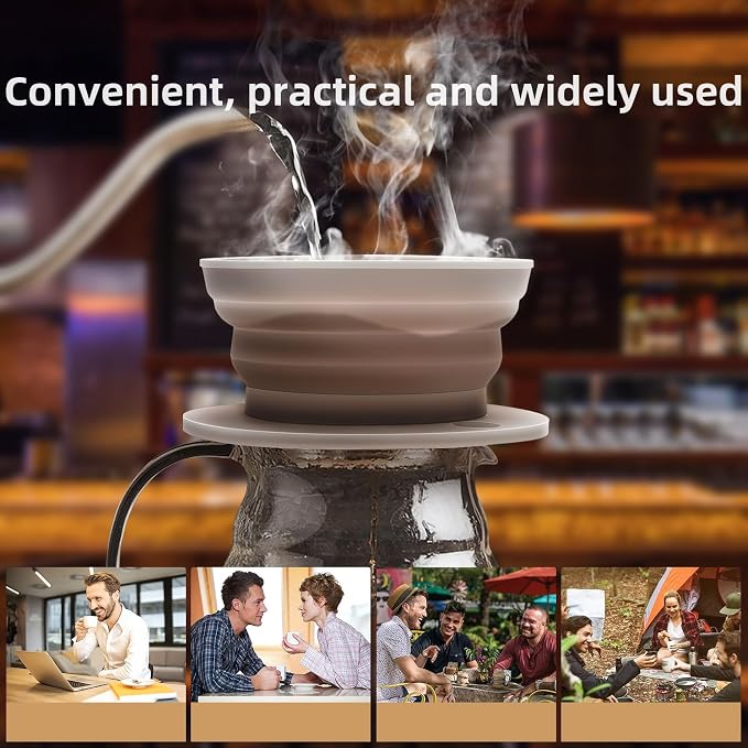 Paperless Collapsible Travel Pour Over Coffee Maker Camping, Travel Pour Over - Image 3
