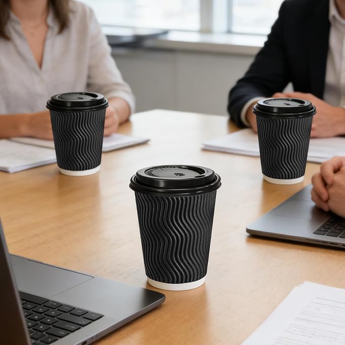 Lamosi 10 oz Disposable Coffee Cups - Image 6