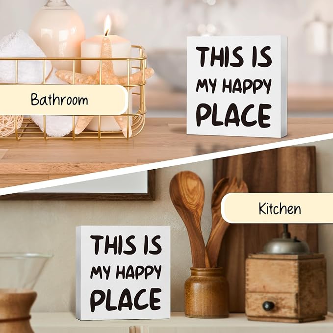 Coffee Signs Decor Farmhouse Coffees Decor Rustic Wooden Table Sign, Shelf - Image 3