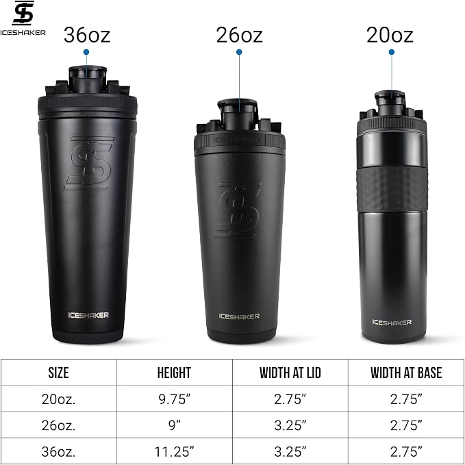Ice Shaker Insulated Stainless Steel Shaker Bottle | 26oz - Image 6