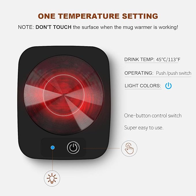Azyh Candle Warmer & Coffee Mug Warmer, Electric Coffee Warmer - Image 3